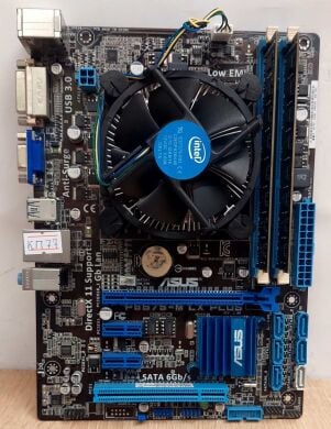 Комплект: Материнская плата Asus P8B75-M LX Plus / LGA1155 / Intel Core i7-3770K (4 (8) ядра по 3.5 - 3.9 GHz) / 16 GB DDR3 / Intel HD Graphics 2500 + Кулер