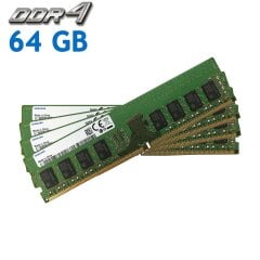 Комплект: Оперативная память для ПК Samsung / 64 GB (4x16 GB) / 2Rx8 PC4-21300 / DDR4 / 2666 MHz