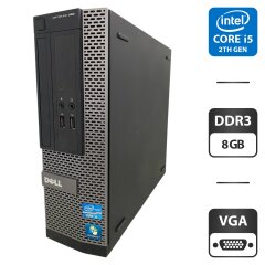 Компьютер Dell OptiPlex 390 SFF / Intel Core i5-2400 (4 ядра по 3.1 -3.4 GHz) / 8 GB DDR3 / 250 GB HDD / Intel HD Graphics 2000