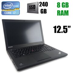 Lenovo ThinkPad X240 / 12.5" (1366x768) IPS / Intel Core i7-4600U (2(4) ядра по 2.10-3.30GHz) / 8 GB DDR3 / 240 GB SSD / miniDP / WebCam