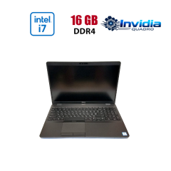Мобильная рабочая станция Dell Precision 3541 / 15.6" (1920x1080) IPS / Intel Core i7-9850H (6 (12) ядер по 2.6 - 4.6 GHz) / 16 GB DDR4 / 256 GB SSD NVMe / nVidia Quadro P620, 4 GB GDDR5 128-bit / 4G LTE / WebCam / Win 10 Lic
