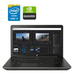 Мобильная рабочая станция HP ZBook 17 G3 / 17.3" (1920x1080) IPS / Intel Core i7-6820HQ (4 (8) ядра по 2.7 - 3.6 GHz) / 32 GB DDR4 / 128 GB SSD + 512 GB SSD + 750 GB HDD / nVidia Quadro M3000M, 4 GB GDDR5, 256-bit / WebCam / HDMI