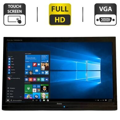 Монитор Iiyama ProLite T2250MTS / 22" (1920x1080) TN Touch / USB, VGA, DVI / Встроенные колонки 2x 1W / VESA 100x100 + Кабель питания / Без подставки