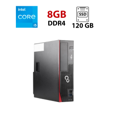 Неттоп Fujitsu Esprimo D556 D556/2/E90 + SFF / Intel Core i5-6400 (4 ядра по 2.7 - 3.3 GHz) / 8 GB DDR4 / 120 GB SSD / Intel HD Graphics 630