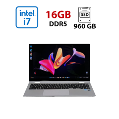 Ноутбук-трансформер Б-класс Samsung GalaxyBook 2 Pro NP950QED-KB1US / 15.6" (1920x1080) OLED Touch / Intel Core i7-1260P (12 (16) ядер по 3.4 - 4.7 GHz) / 16 GB DDR5 / 960 GB SSD  / Intel Iris Xe Graphics / WebCam