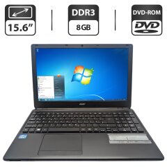Ноутбук Acer Aspire E1-570 / 15.6" (1366x768) TN / Intel Core i3-3217U (2 (4) ядра по 1.8 GHz) / 8 GB DDR3 / 500 GB HDD / Intel HD Graphics 4000 / WebCam / DVD-ROM