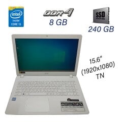 Ноутбук Acer Aspire F5-573G / 15.6" (1920х1080) TN / Intel Core i5-7200U (2 (4) ядра по 2.5 - 3.1 GHz) / 8 GB DDR4 / 240 GB SSD / WebCam / DVD-Read/Write / USB 3.0