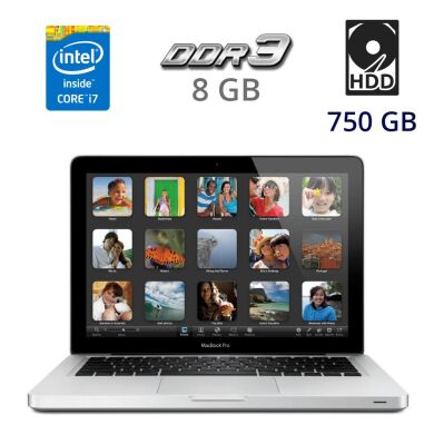 Ноутбук Apple MacBook Pro A1278 Mid 2012 / 13.3" (1280х800) TN LED / Intel Core i7-3520M (2 (4) ядра по 2.9 - 3.6 GHz) / 8 GB DDR3 / 750 GB HDD / WebCam / USB 3.0 / Thunderbolt / MiniDP