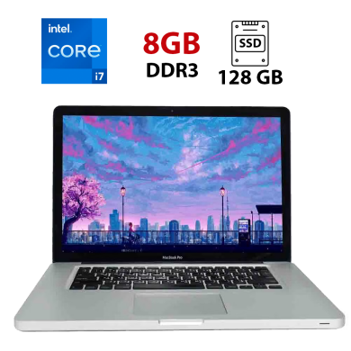 Ноутбук Apple MacBook Pro A1286 / 15.4" (1440x900) TN / Intel Core i7-2635QM (4 (8) ядра по 2.0 - 2.9 GHz) / 8 GB DDR3 / 128 GB SSD / AMD Radeon HD 6490M, 256 MB GDDR5, 64-bit / WebCam