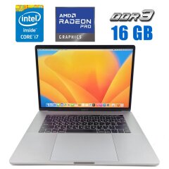 Ноутбук Apple MacBook Pro A1707 (2017) / 15.4" (2880x1800) IPS / Intel Core i7-7920HQ (4 (8) ядра по 3.1 - 4.1 GHz) / 16 GB DDR3 / 480 GB SSD / AMD Radeon Pro 560, 4 GB GDDR5, 128-bit / WebCam 