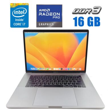 Ноутбук Apple MacBook Pro A1707 (2017) / 15.4" (2880x1800) IPS / Intel Core i7-7920HQ (4 (8) ядра по 3.1 - 4.1 GHz) / 16 GB DDR3 / 480 GB SSD / AMD Radeon Pro 560, 4 GB GDDR5, 128-bit / WebCam Ноутбук Apple MacBook Pro A1707 (2017) / 15.4" (2880x1800) IPS / Intel Core i7-7920HQ (4 (8) ядра по 3.1 - 4.1 GHz) / 16 GB DDR3 / 480 GB SSD / AMD Radeon Pro 560, 4 GB GDDR5, 128-bit / WebCam