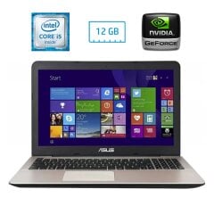 Ноутбук Б-класс Asus R556U / 15.6" (1366x768) TN / Intel Core i5-6200U (2 (4) ядра по 2.3 - 2.8 GHz) / 12 GB DDR3 / 128 GB SSD M.2 / nVidia GeForce 920M, 2 GB DDR3, 64-bit / WebCam / DVD-ROM