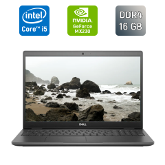 Ноутбук Б-клас Dell Latitude 3510 / 15.6" (1366x768) TN / Intel Core i5-10210U (4 (8) ядра по 1.6 - 4.2 GHz) / 16 GB DDR4 / 256 GB SSD / nVidia GeForce MX230, 2 GB GDDR5, 64-bit / WebCam / HDMI
