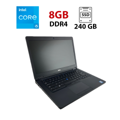 Ноутбук Dell Latitude E5480 / 14" (1920x1080) IPS / Intel Core i5-6200U (2 (4) ядра по 2.3 - 2.8 GHz) / 8 GB DDR4 / 240 GB SSD / Intel HD Graphics 520 / WebCam / VGA