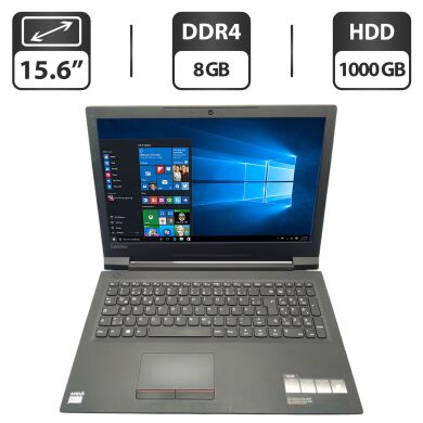 Ноутбук Lenovo V110-15 / 15.6" (1366x768) TN / AMD E2-9010 (2 ядра по 2.0 - 2.2 GHz) / 8 GB DDR4 / 1000 GB HDD / AMD Radeon R2 Graphics / WebCam / DVD-ROM