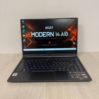 Ноутбук MSI Modern 14 A10M / 14" (1920x1080) IPS / Intel Core i5-10210U (4 (8) ядра по 1.6 - 4.2 GHz) / 8 GB DDR4 / 512 GB SSD / Intel UHD Graphics / WebCam