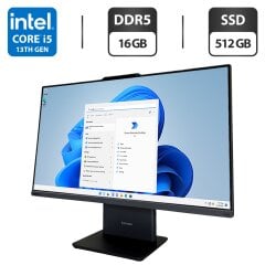 Новий моноблок Lenovo ThinkCentre Neo 50a 27 Gen 5 / 27" (1920x1080) IPS / Intel Core i5-13420H (8 (12) ядер по 3.4 - 4.6 GHz) / 16 GB DDR5 / 512 GB SSD / Intel UHD Graphics / WebCam / 2x 3W / Клавіатура та мишка