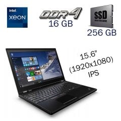 Рабочая станция Lenovo ThinkPad P50 / 15.6" (1920x1080) IPS / Intel Xeon E3-1505M v5 (4 (8) ядра по 2.8 - 3.7 GHz) / 16 GB DDR4 / 256 GB SSD / nVidia Quadro M2000M, 4 GB GDDR5, 128-bit / WebCam