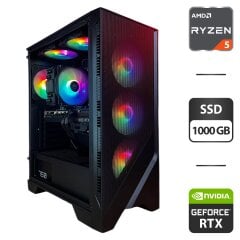 Сборка под заказ: игровой ПК MSI MAG Forge 120A Tower / AMD Ryzen 5 7500F (6 (12) ядер по 3.7 - 5.0 GHz) / 16 GB DDR5 / 1000 GB SSD M.2 / nVidia GeForce RTX 3080, 10 GB GDDR6X, 320-bit / 750W