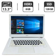 Ультрабук Б-клас Acer Aspire V3-371 / 13.3'' (1366x768) TN / Intel Core i3-4005U (2 (4) ядра по 1.7 GHz) / 8 GB DDR3 / 128 GB SSD / Intel HD Graphics 4400 / WebCam / HDMI