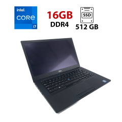 Ультрабук Dell Latitude 7490 / 14" (1920x1080) IPS / Intel Core i7-8650U (4 (8) ядра по 1.9 - 4.2 GHz) / 16 GB DDR4 / 512 GB SSD / Intel UHD Graphics 620 / WebCam