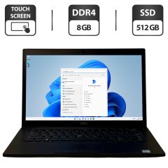 Ультрабук Dell Latitude 7490 / 14" (1920x1080) IPS Touch / Intel Core i7-8650U (4 (8) ядра по 1.9 - 4.2 GHz) / 8 GB DDR4 / 512 GB SSD / Intel UHD Graphics 620 / WebCam / Windows 11 Pro